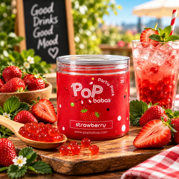 Pop Bobas Party Pack Strawberry 350gr