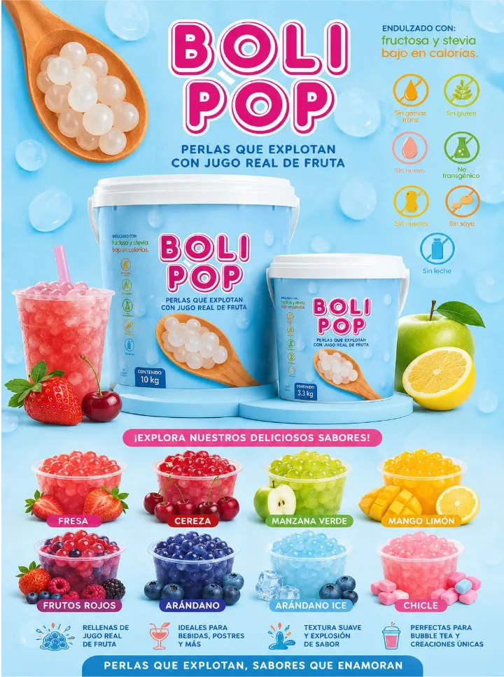 Perlas Boli Pop con jugo real de fruta